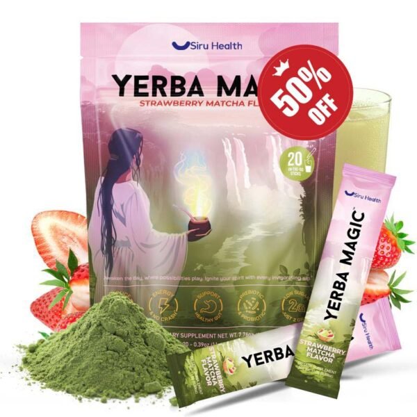 Siru Health | Yerba Mate Instant Tea Powder | Peach Mango Flavor | 30 Servings | Supplement - Image 4